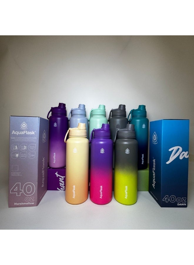 أكوافلاسك 40 أونصة من الفولاذ المقاوم للصدأ، معزول بتفريغ الهواء، مانع للتسرب، رياضي - Image 4